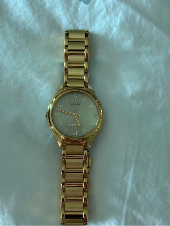 Citizen Gold-Tone Women\'s Bracelet Watch with Mother-of-Pearl Dial